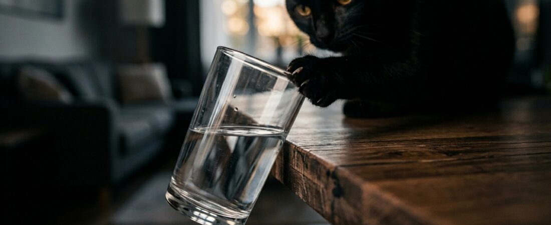 Por que gatos derrubam coisas da mesa? A ciência por trás do “caos” felino