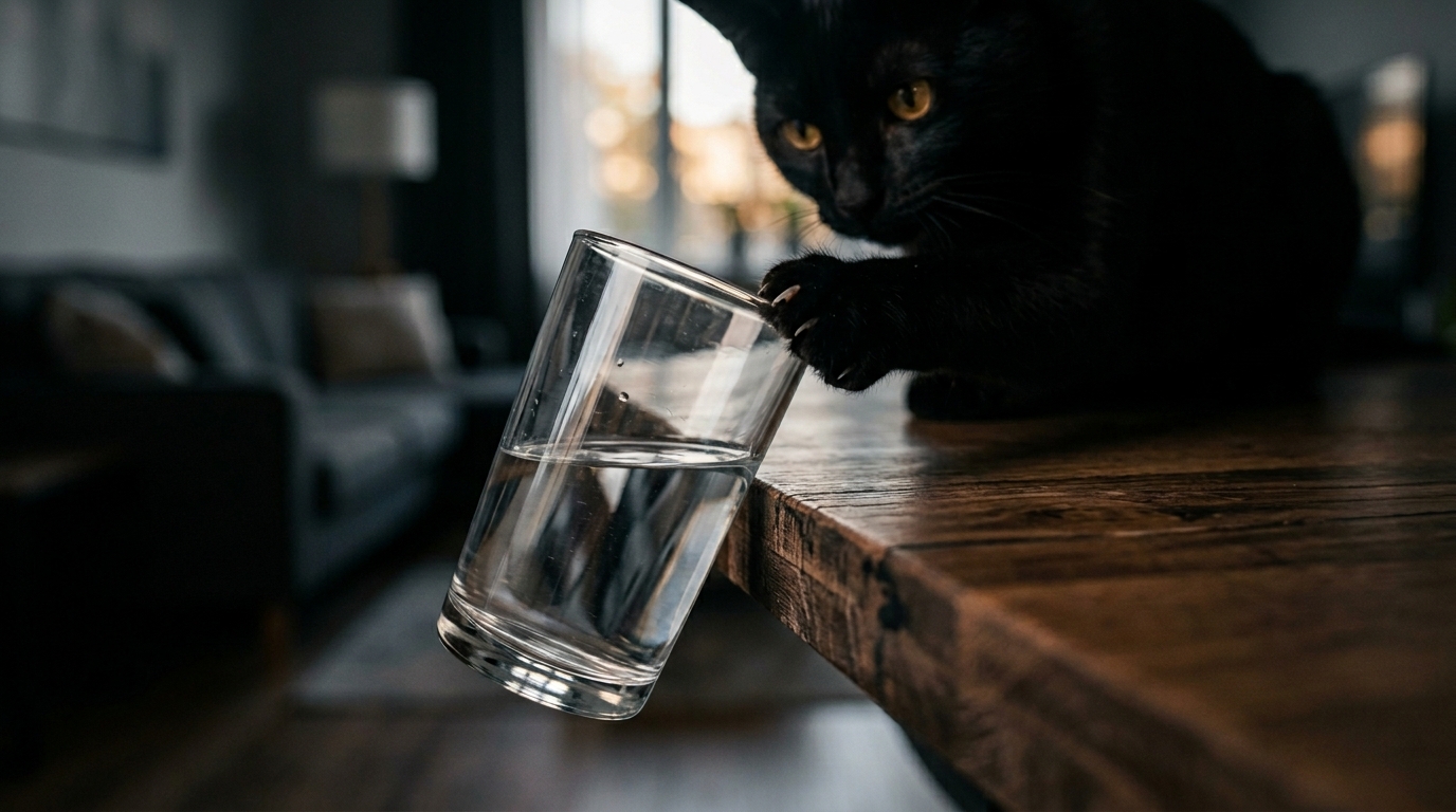 Por que gatos derrubam coisas da mesa? A ciência por trás do “caos” felino