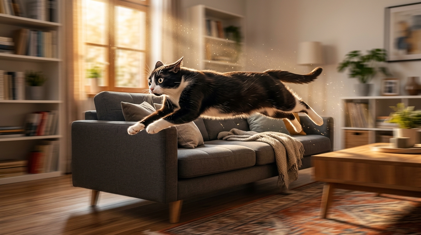 Por que os gatos correm pela casa do nada? Entenda o fenômeno dos “Zoomies”