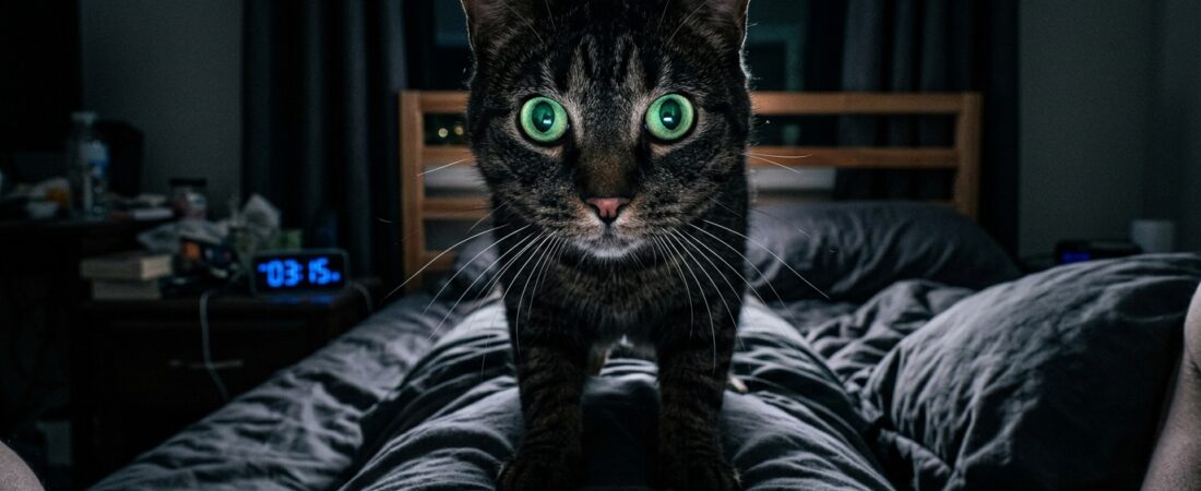 O Grande Enigma das 3 da Manhã: Por Que Seu Gato Acha Que Você É um Despertador?